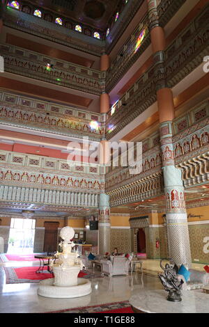 Reception and lobby, Royal Mirage Deluxe Hotel, Avenue de Paris, Hivernage, New City, Marrakesh, Marrakesh-Safi region, Morocco, north Africa Stock Photo