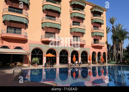 Royal Mirage Deluxe Hotel, Avenue de Paris, Hivernage, New City, Marrakesh, Marrakesh-Safi region, Morocco, north Africa Stock Photo