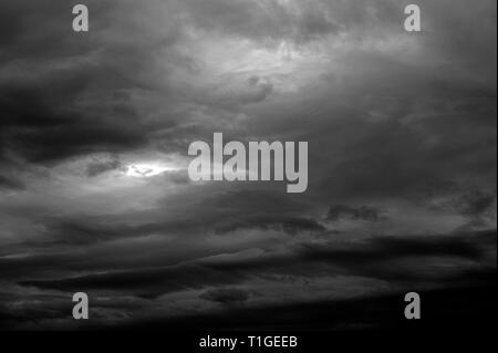 Stratocumulus Clouds toward sunset Stock Photo