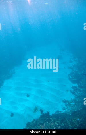 Site of the Batavia shipwreck on Morning reef in the Wallabi Group of the Houtman Abrolhos. On June 4, 1629 the Dutch East India Company (VOC) ship Ba Stock Photo