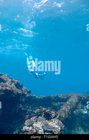 Site of the Batavia shipwreck on Morning reef in the Wallabi Group of the Houtman Abrolhos. On June 4, 1629 the Dutch East India Company (VOC) ship Ba Stock Photo