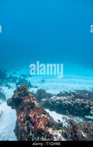 Site of the Batavia shipwreck on Morning reef in the Wallabi Group of the Houtman Abrolhos. On June 4, 1629 the Dutch East India Company (VOC) ship Ba Stock Photo