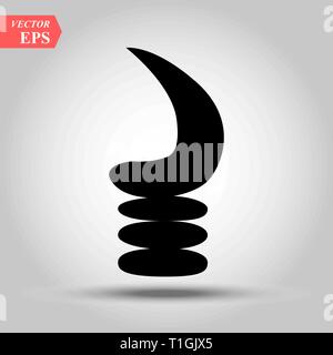 african adinkra symbol Akoben on white background, Except for God, Power of God eps10 Stock Vector