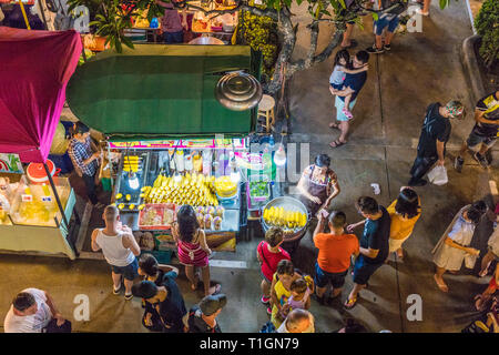 February 2019. Patong Thailand. Aerial view at Banzaan outdoor food night market in Patong Thailand Stock Photo