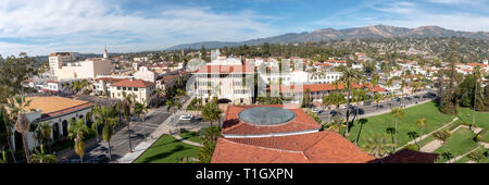 Panoramic view of down town Santa Barbara Stock Photo
