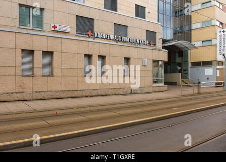 STUTTGART,GERMANY - MARCH 17,2019:Bad Cannstatt This is the old,but modernized Hospital Of The Red Cross,which is in Badstrasse. Stock Photo