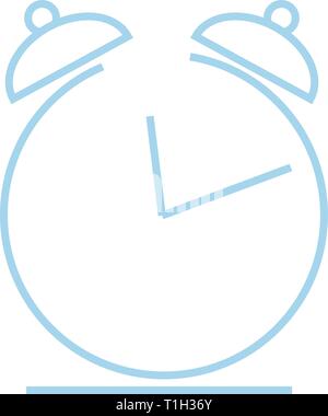 Linear alarm clock icon Stock Vector
