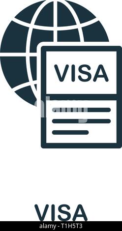 Visa outline icon. Thin line concept element from tourism icons collection.  Creative Visa icon for mobile apps and web usage Stock Vector Image & Art -  Alamy