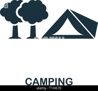 Camping icon. Creative element design from tourism icons collection. Pixel perfect Camping icon for web design, apps, software, print usage. Stock Vector