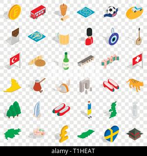 World icons set, isometric style Stock Vector