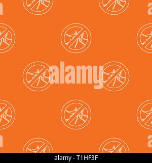 No mosquito pattern vector orange Stock Vector