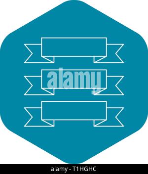 Plain ribbons icon, outline style Stock Vector Image & Art - Alamy