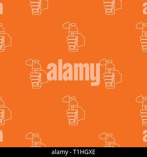 Spray insects pattern vector orange Stock Vector