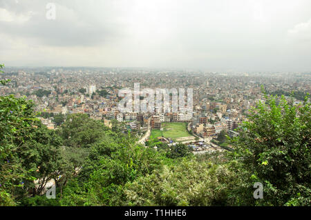 Kathmandu city view from above Stock Photo