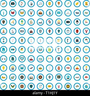 100 museum site icons set, flat style Stock Vector Image & Art - Alamy