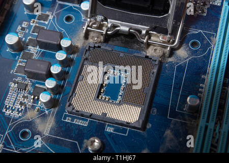 computer CPU socket Stock Photo