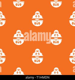Mole pattern vector orange Stock Vector