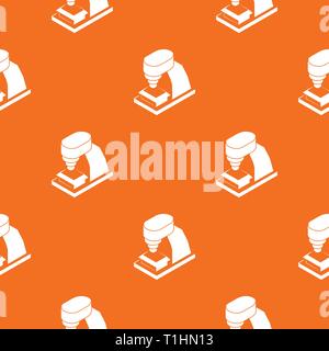 Machine tool pattern vector orange Stock Vector