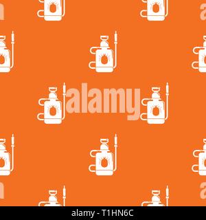 Pest control poison pattern vector orange Stock Vector