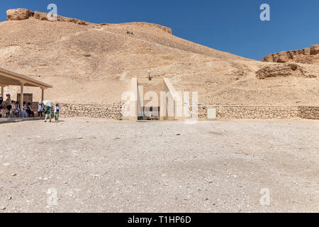 Luxor, Egypt - September 11, 2018: The Valley of the Kings or 'of the Gates of the Kings', is a valley in Egypt where, for a period of nearly 500 year Stock Photo