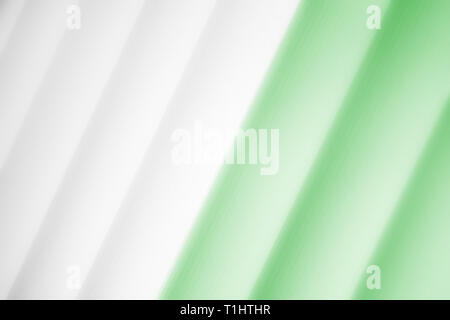 Elegant striped green background pattern fading into white space Stock Photo