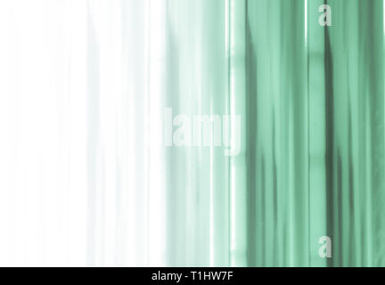 Elegant striped dark green background pattern fading into white space Stock Photo