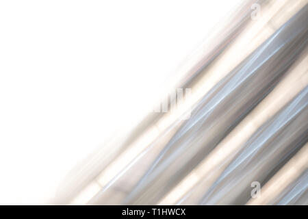 Elegant striped grey background pattern fading into white space Stock Photo