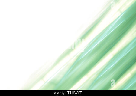 Elegant striped green and yellow background pattern fading into white space Stock Photo