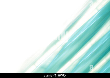 Elegant striped blue and green background pattern fading into white space Stock Photo