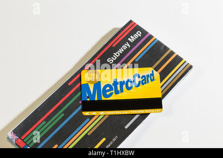 New York City Mass Transit MetroCard Still Life, USA Stock Photo