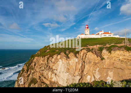 The view at Cabo da Roca, Portugal, the westernmost point of mainland Europe Stock Photo