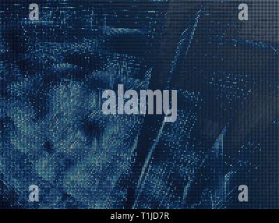 Vector blur consist of glowing dots - tech style background Stock Vector