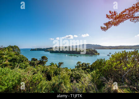 A beautiful view of the Mangonui harbour in the Far North of New Zealand Stock Photo