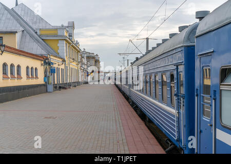 Brest, Belarus - July 30, 2018: Platforms Of Brest Railway Station, Brest Central, Brest-Tsentralny Railway Station Stock Photo