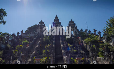 temple sun bali pura Stock Photo