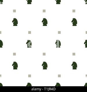 Chess knight piece pattern Stock Vector