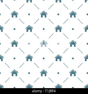 Array of houses pattern wallpaper graphic design Stock Vector