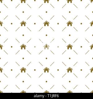 Array of houses pattern wallpaper graphic design Stock Vector