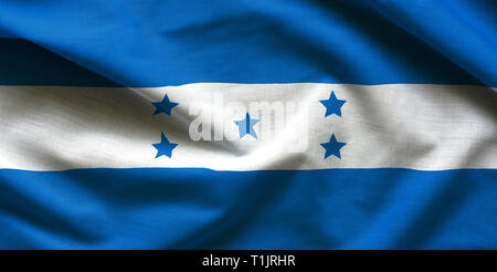 Fabric Flag of Honduras Stock Photo