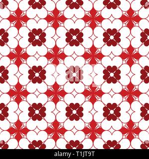 Heart shapes pattern combination in groups & combinations making geometrical designs & wallpaper style patterns Stock Vector