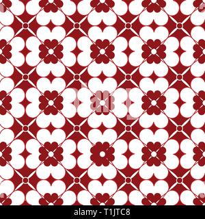 Heart shapes pattern combination in groups & combinations making geometrical designs & wallpaper style patterns Stock Vector