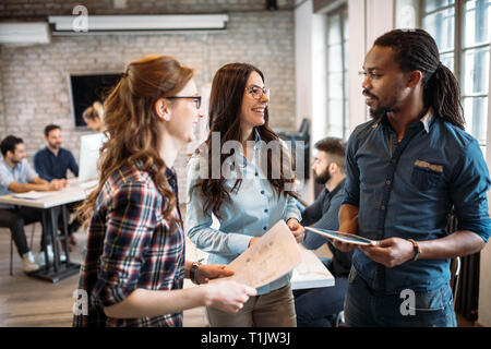 Portrait of architects having discussion in office Stock Photo
