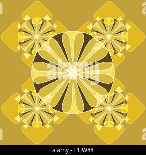 circle with rounded square  seamless overlapping wallpaper tile pattern Stock Vector