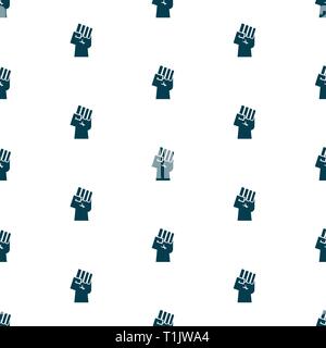 Power hand fist seamless, tile,texture, wallpaper, pattern Stock Vector