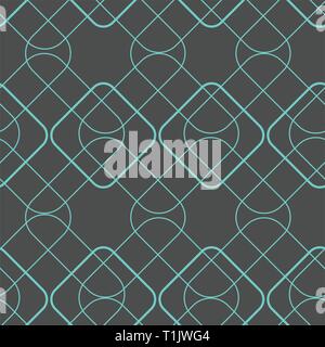 Geometric rounded rectangular overlapping, seamless tile wallpaper pattern Stock Vector