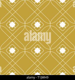 Geometric rounded rectangular overlapping, seamless tile wallpaper pattern Stock Vector