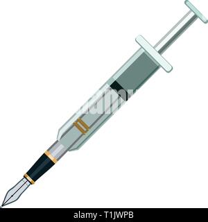 Pen syringe injector Stock Vector