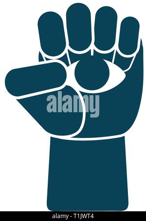 Power eye fist Stock Vector