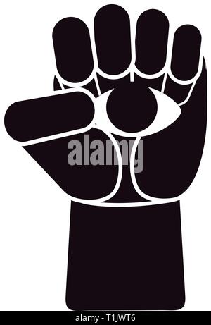 Power eye fist Stock Vector