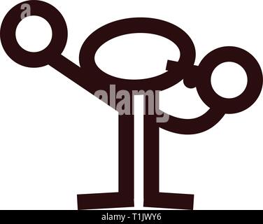 Referee blowing a whistle graphic. Stock Vector